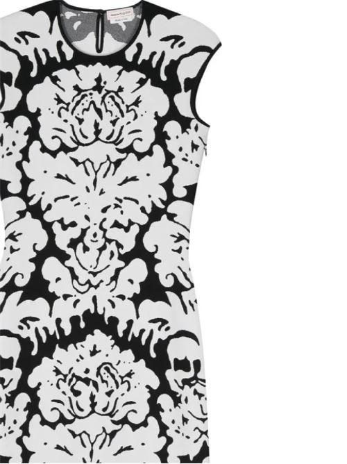 Damask midi dress for women Alexander McQueen | 791084Q1A9U1104